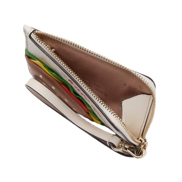 Kate Spade New York Authentic Snack Bar Burger Card Holder Wristlet Novelty NWT - Picture 3 of 5